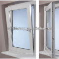 side hinged window/swing and hinged windows/60 series pvc tilt window/guangzhou